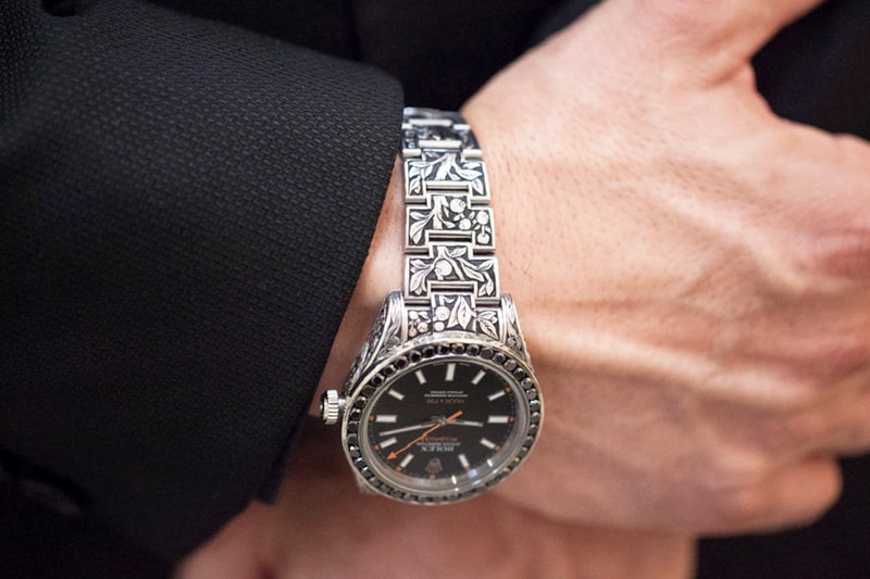 Fin De Temps Huckleberry Custom Rolex Milgauss Black Diamonds Watch