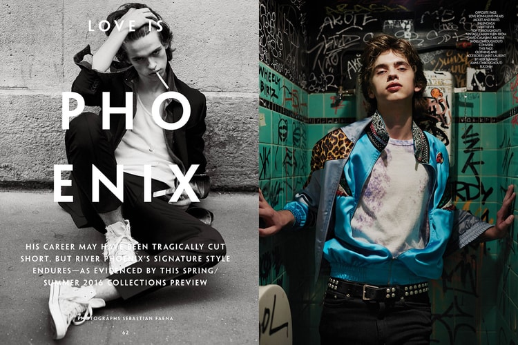 Love Rönnlund Channels River Phoenix in 'CR Men's Book'