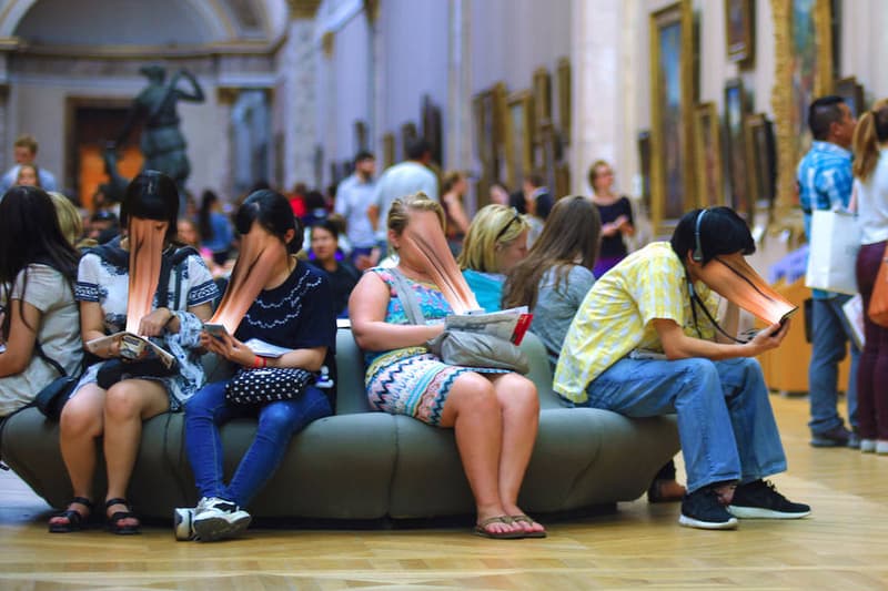 Photographer Portrays Faces Being Absorbed By Smartphones