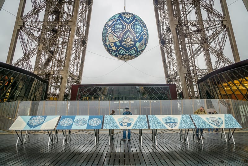 Shepard Fairey Addresses the Global Environmental Crisis With New Eiffel Tower Installation