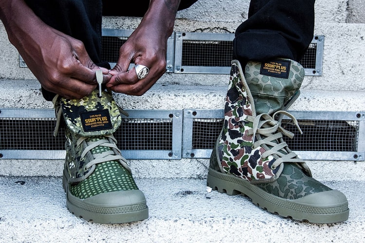 SSUR*PLUS x Palladium Camouflage Boots