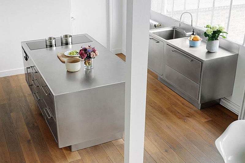 Paris Apartment Stainless Steel Kitchen 