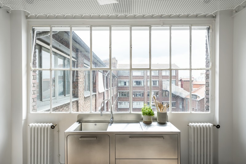 Paris Apartment Stainless Steel Kitchen 