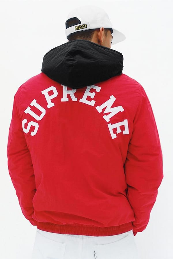 supreme champion puffy jacket red