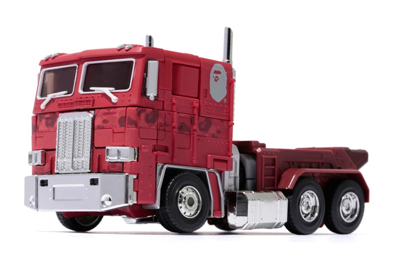 Transformers x Bape Optimus Prime Red Camo Figurine