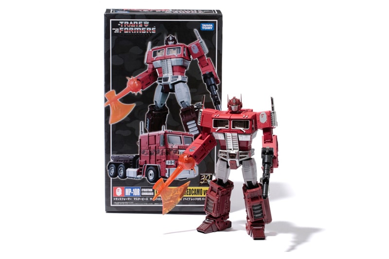 Transformers x Bape Optimus Prime Red Camo Figurine