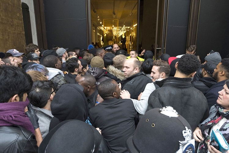 Take a Look at the Organized Chaos Surrounding the Yeezy Boost 350 "Moonrock" Launch