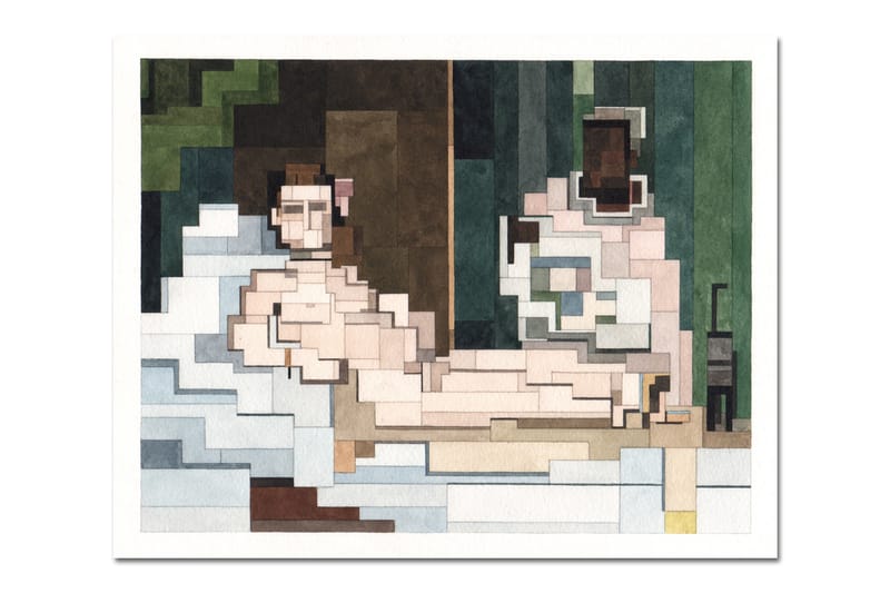 Adam Lister Shares New Pixelated Paintings of Famous Renaissance and Modern Artworks