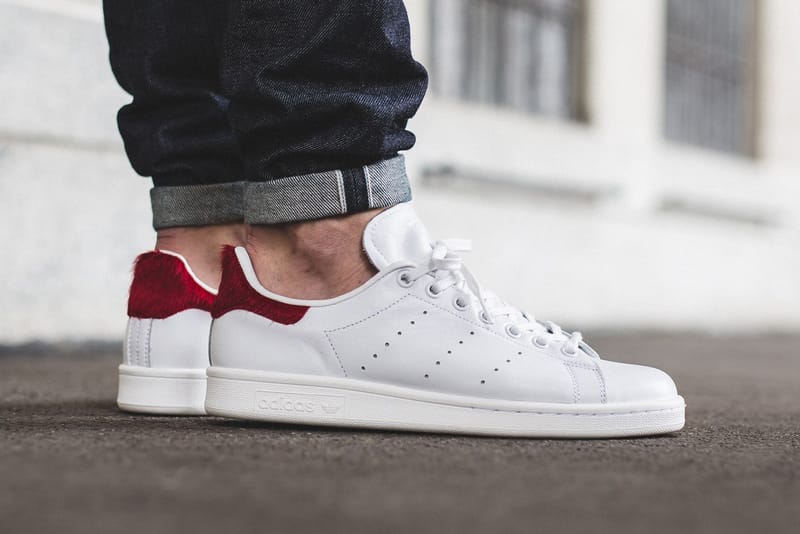 stan smith white red