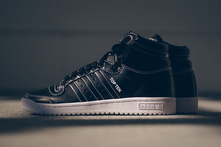 adidas Originals Top Ten Hi Black Leather