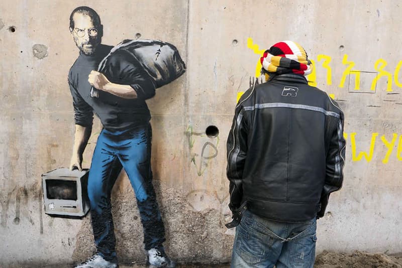 Steve Jobs Syrian Refugee Banksy Piece