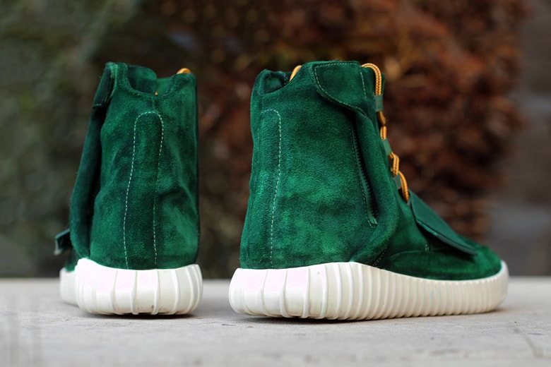 Dank Customs Green Moss Yeezy Boost 750 Sneaker