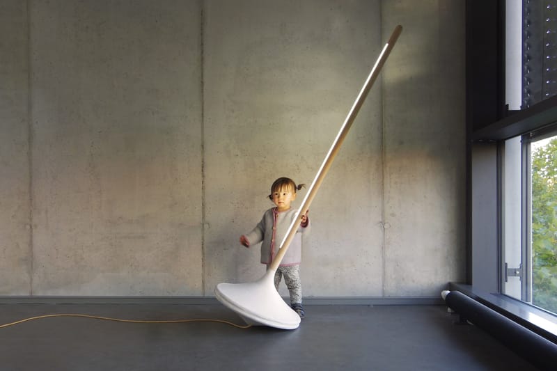 A Child's Spinning Toy Inspired the Design for This Unique Floor Lamp