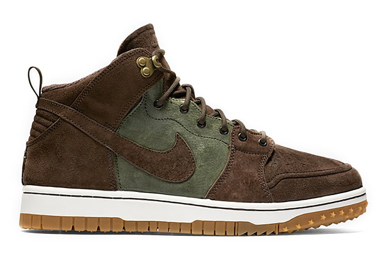 Nike Dunk CMFT Sneakerboot Brown Olive Suede