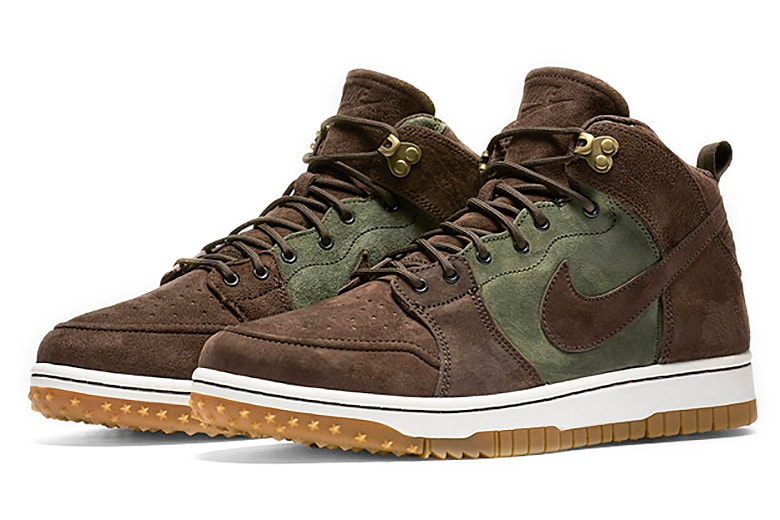 Nike Dunk CMFT Sneakerboot Brown Olive Suede