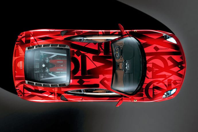 RETNA Paints on a Ferrari F430 for Art Basel Miami