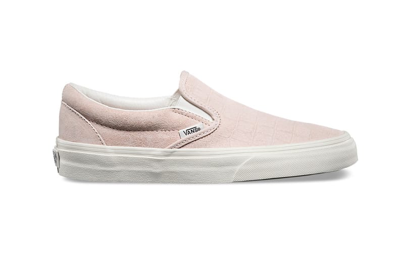 pale pink vans slip ons