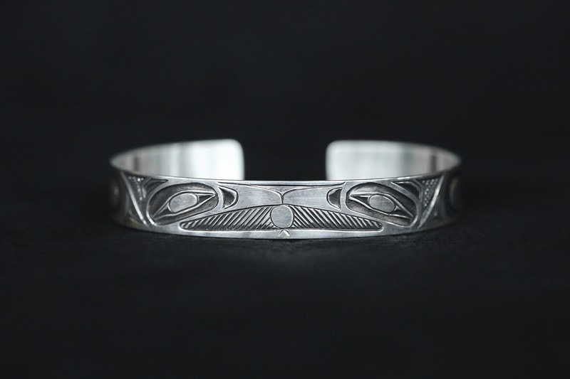wings horns Lattimer Gallery Edenshaw Silver Cuff Bracelet