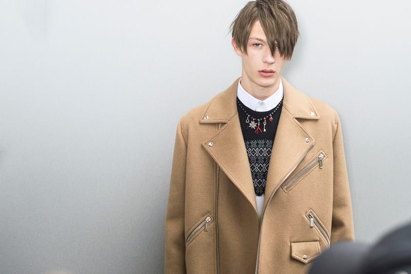 Backstage at Dior Homme's 2016 Fall/Winter Collection