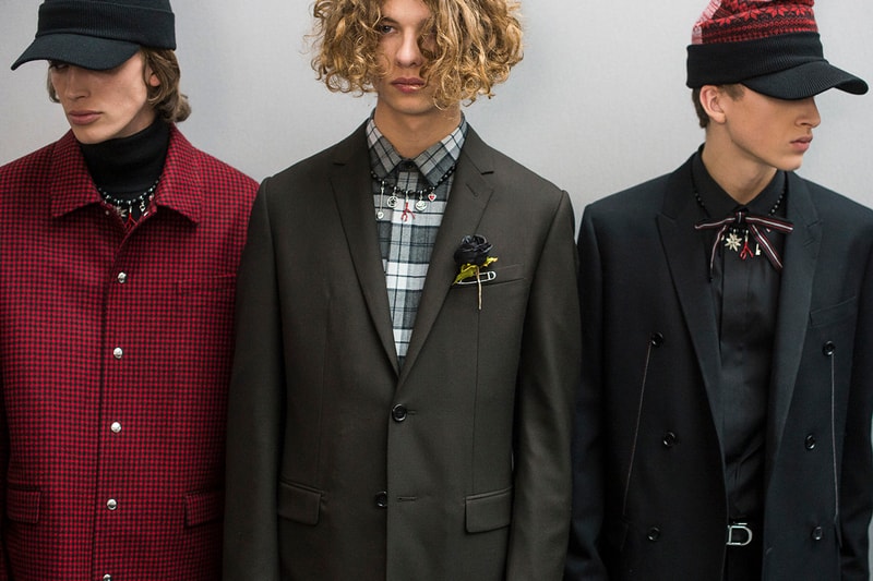 Backstage at Dior Homme's 2016 Fall/Winter Collection