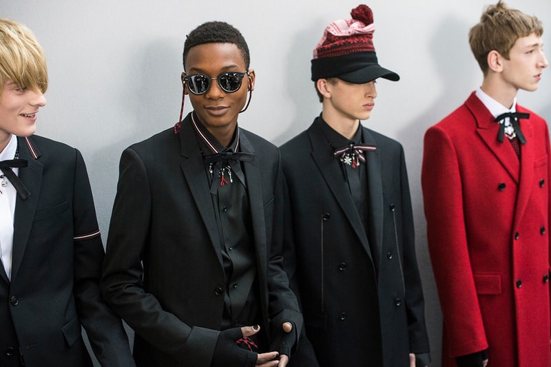 Backstage at Dior Homme's 2016 Fall/Winter Collection