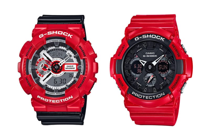 g shock bright red