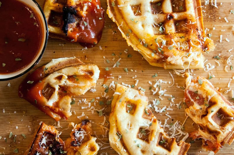 An Easy Way to Make Pizza Waffles