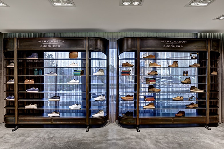 This Modular Display Shelf at Skechers in Istanbul Is Necessary For All Sneaker Shops