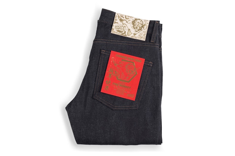 Naked & Famous Denim Chinese New Year "Fire Monkey" Super Skinny Guy Jeans