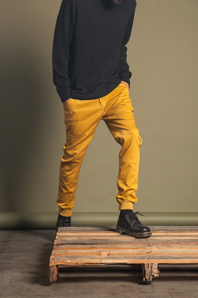 mustard jogger pants