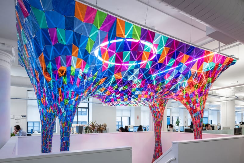 SOFTlab Creates a Stained Glass Sculpture for the Behance Headquarters
