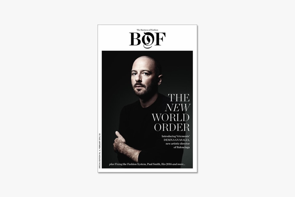 Demna Gvasalia is BoF's Person of Year for 2016