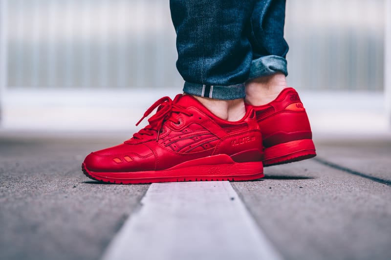 asics gel lyte 3 black red