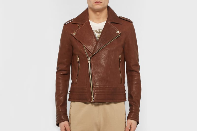 Take Balmain's Slim-Fit Leather Biker on a Safari Tour