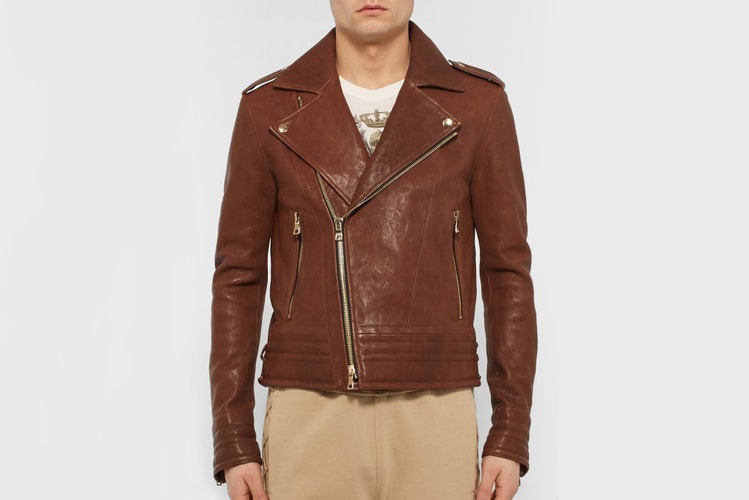 Take Balmain's Slim-Fit Leather Biker on a Safari Tour