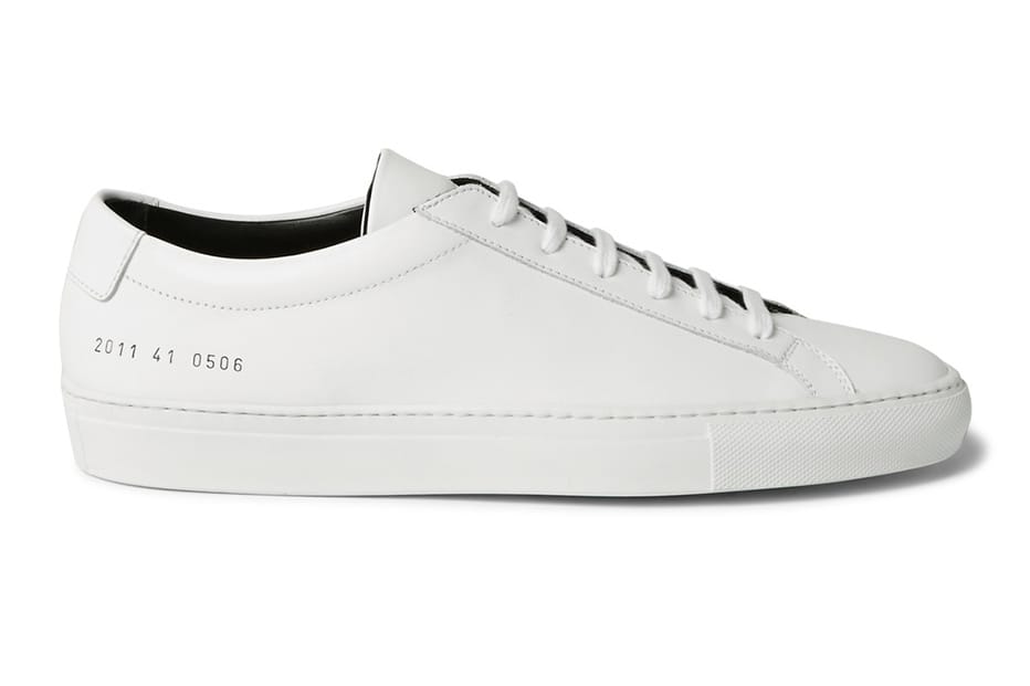 common projects gold lettering