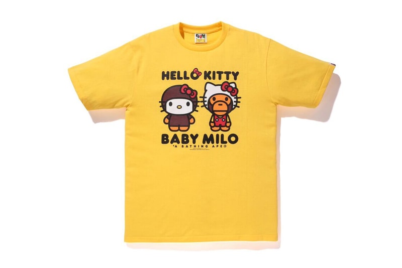 T-shirt A Bathing Ape Hello Kitty Fashion Sanrio, Little monkey