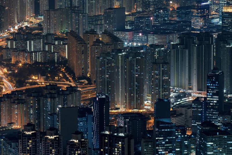 Hong Kong at Night Photography by Peter Stewart