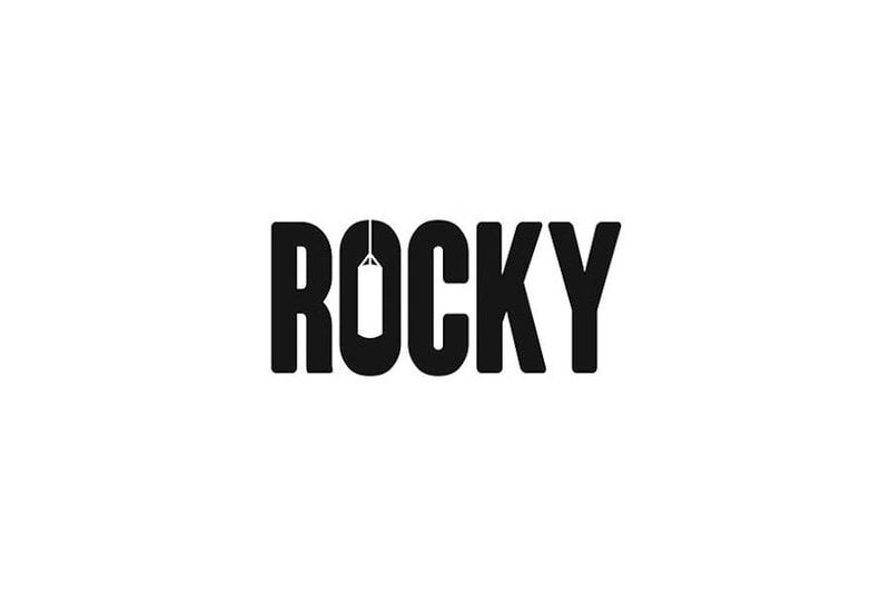Movie Titles Written with Negative Space