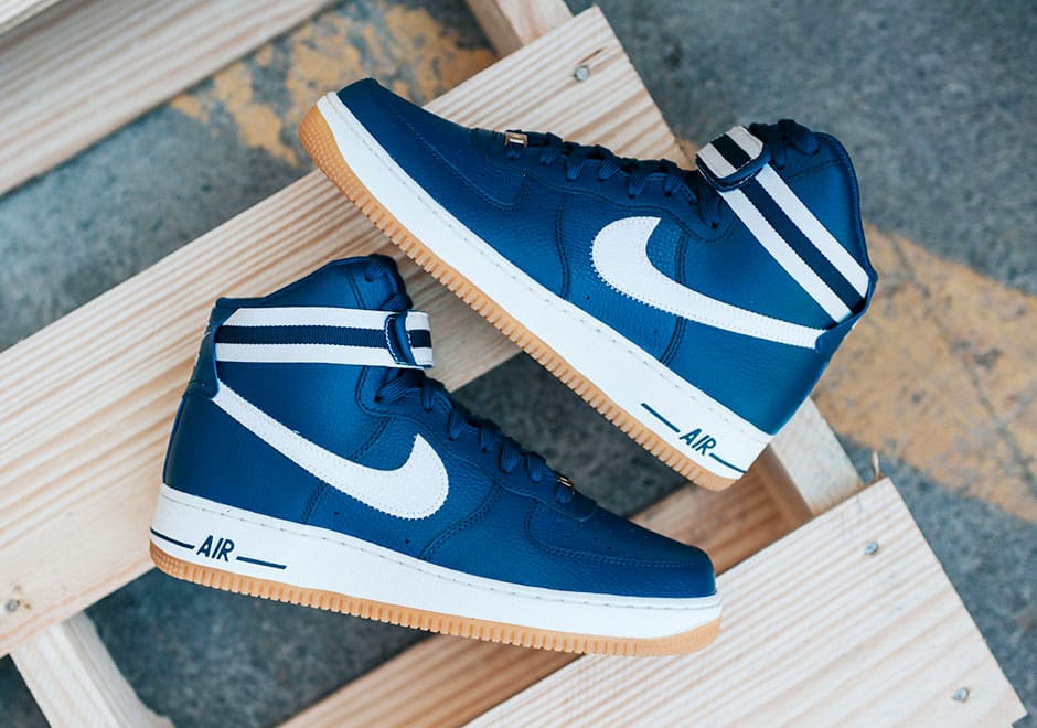 blue and white air force 1 high top