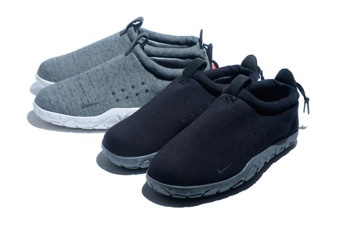 NikeLab Air Moc Tech Fleece in Black and Grey