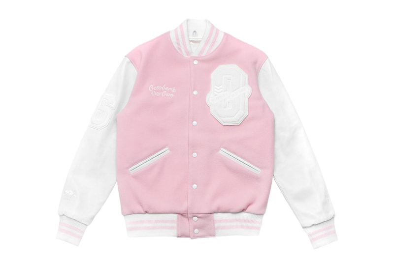 October's Very Own x Roots Leather Varsity Jacket