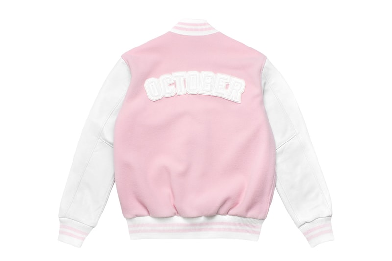 October's Very Own x Roots Leather Varsity Jacket