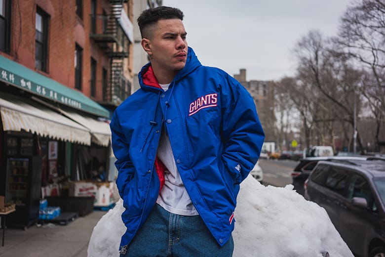 Vintage 90s New York Giants Starter Puffer Jacket