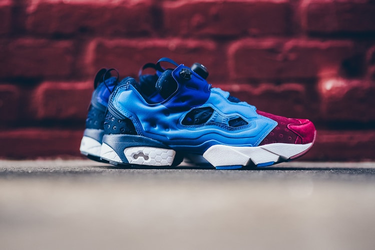 Reebok Gives the Instapump Fury an Asymmetrical Burgundy/Blue Sport Combo