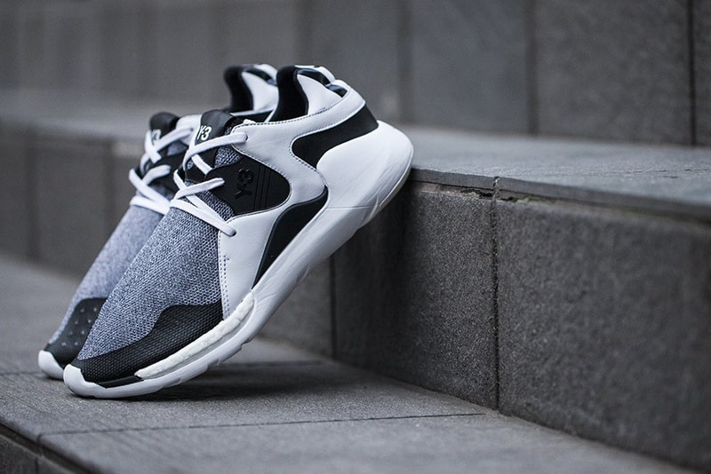 Y3 QR Run Black White