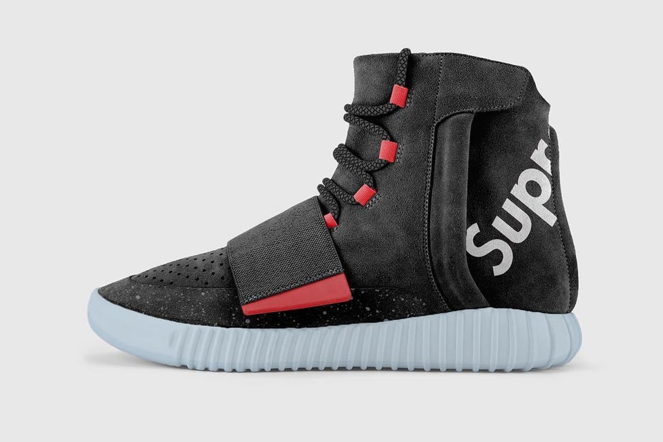 Custom Supreme Yeezy Boost (Red And White)  Hype shoes, Supreme shoes,  Sneakers fashion