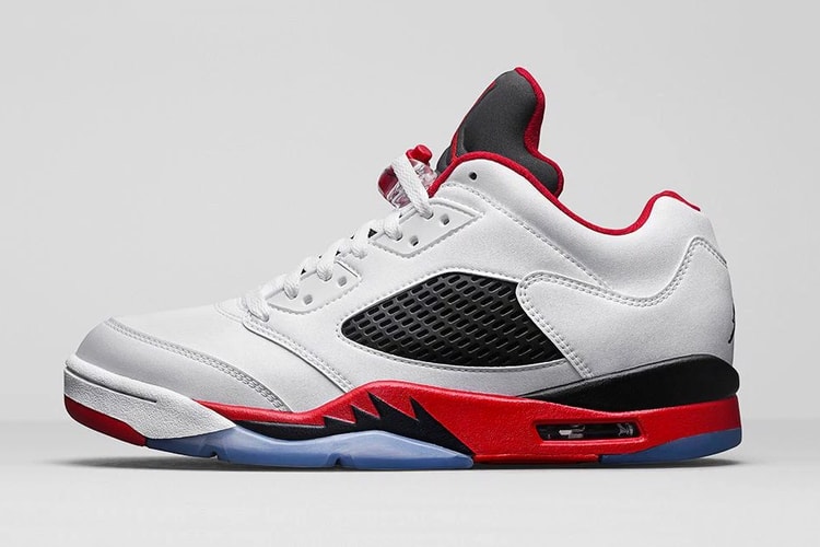 An Official Look at the Air Jordan 5 Retro Low "Fire Red"