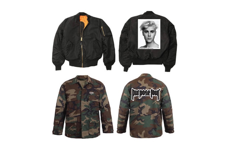 Justin Bieber Purpose Tour Merch