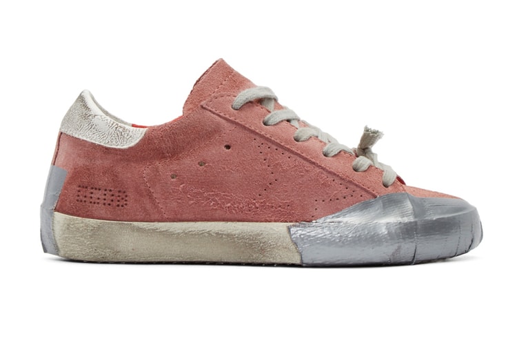 Golden Goose Pink Suede Skate Superstar Sneakers